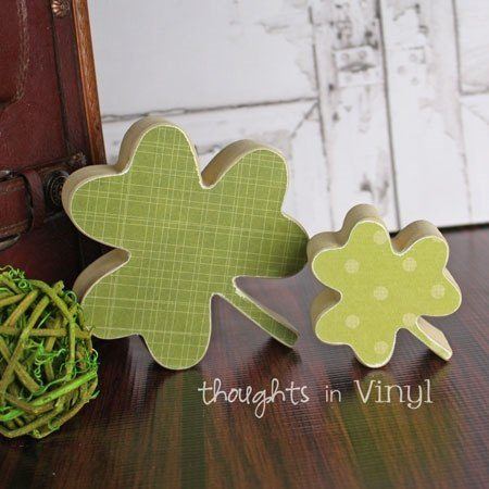 36 Pieces 3” Clovers Shamrock Shapes Unfinished Wood Cutouts